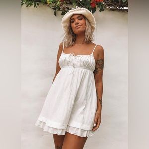 Princess Polly Empress of Love White Tie Dress